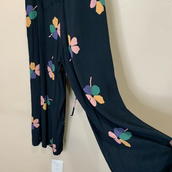Corey Lynn Calter Anthropologie Women's Wide Leg Floral Jumpsuit Size XS Blue - Picture 4 of 14